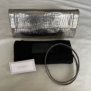 Nancy Gonzalez Gotham Metallic Crocodile Clutch - NWT